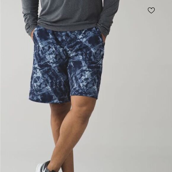 Lululemon Core Shorts Mens Size L Unlined 11” Stretch City Sights Caspian - Picture 9 of 11